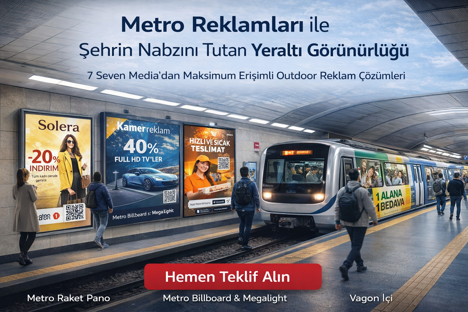Metro Reklamları ile Markalar Yeraltında Zirveye Çıkıyor: 7 Seven Media’dan Yüksek Erişimli Outdoor Çözümleri